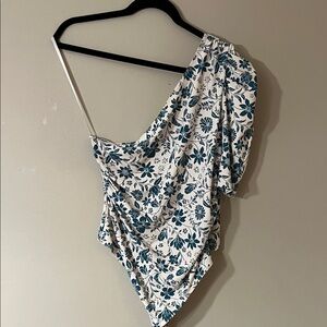 Free People Blue and White Floral Strap